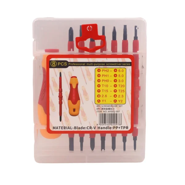 Clear box screwdriver set 8pcs AY002-097