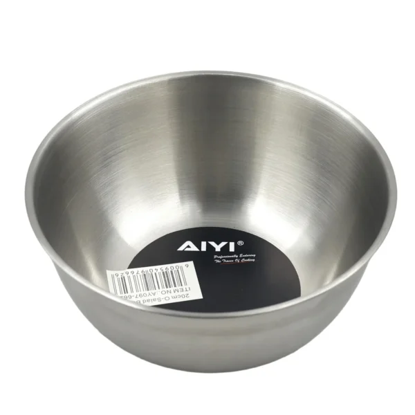 AIYI Stainless Steel Mixing Bowl 20cm, Durable Kitchen Prep Bowl AY097-662