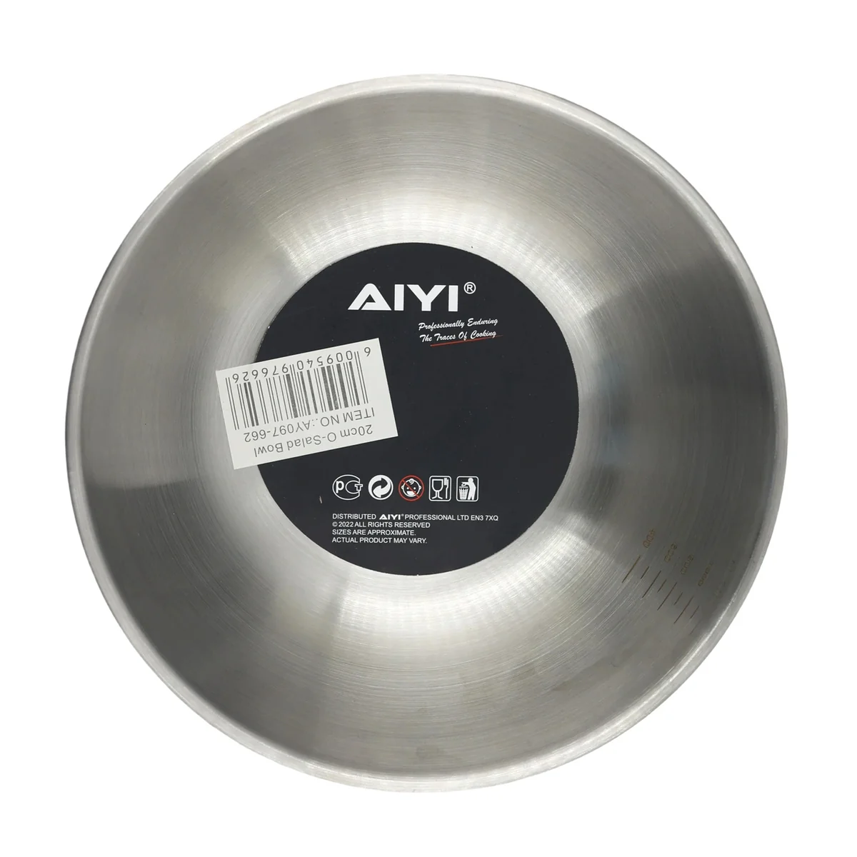 AIYI Stainless Steel Mixing Bowl 20cm, Durable Kitchen Prep Bowl AY097-662 - Image 3