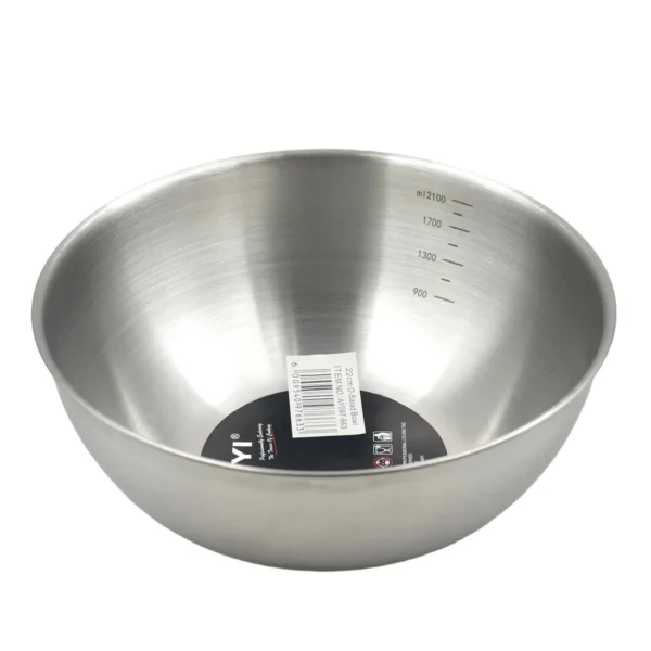 AIYI Stainless Steel Mixing Bowl 22cm, Durable Kitchen Prep Bowl AY097-663