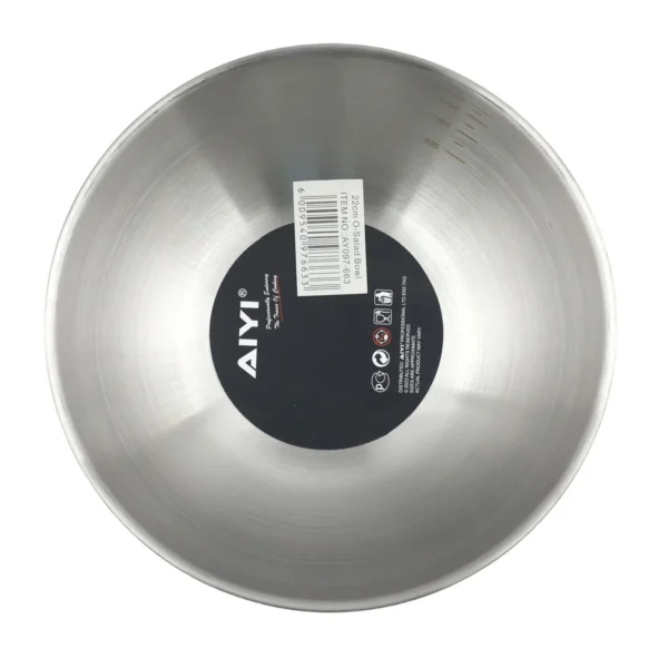 AIYI Stainless Steel Mixing Bowl 22cm, Durable Kitchen Prep Bowl AY097-663