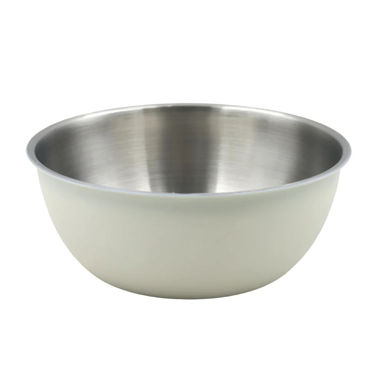 AIYI White Stainless Steel Mixing Bowl 17cm, Colour Coated Exterior Kitchen Bowl AY097-665