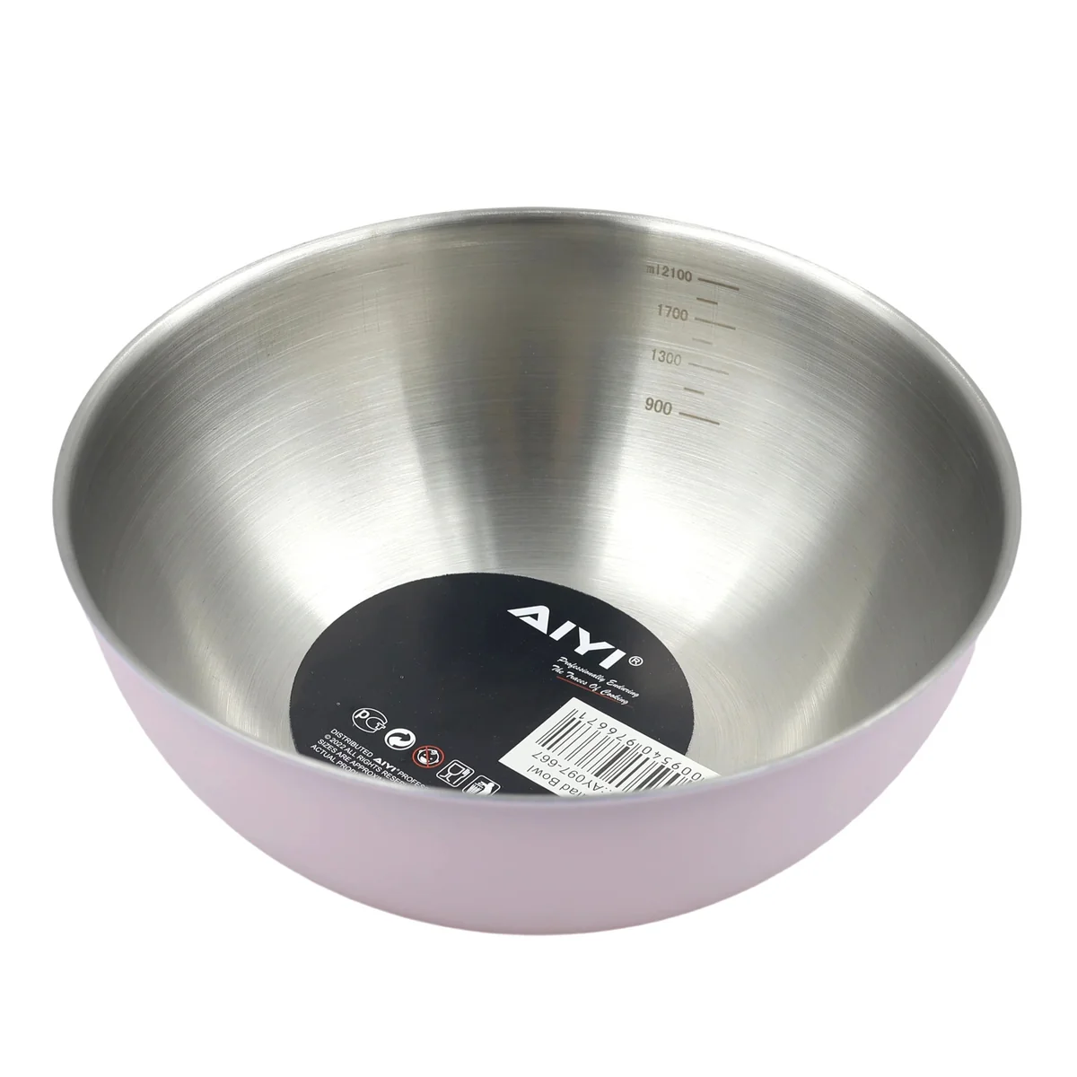 AIYI Stainless Steel Mixing Bowl 22cm, Colour Coated Kitchen Bowl AY097-667 - Image 3