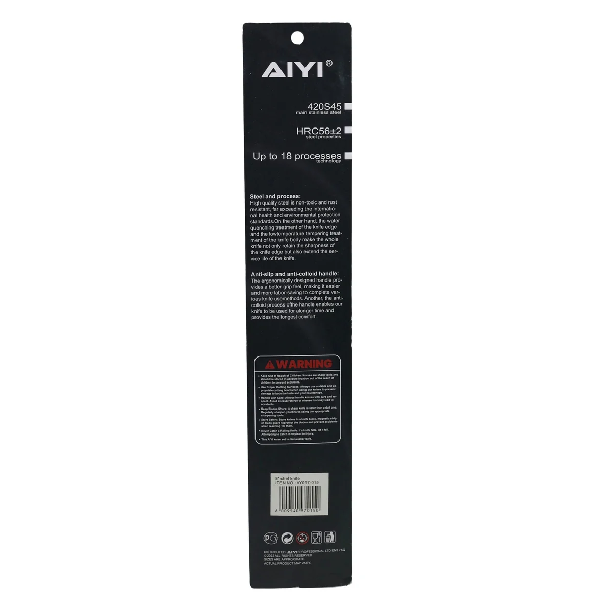 AIYI 8-Inch Kitchen Knife, Budget Friendly, Basic Use AY097-015 - Image 5