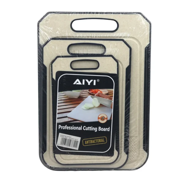 AIYI 3 Piece Cutting Board Set with Handle 37 x 27cm AY097-611