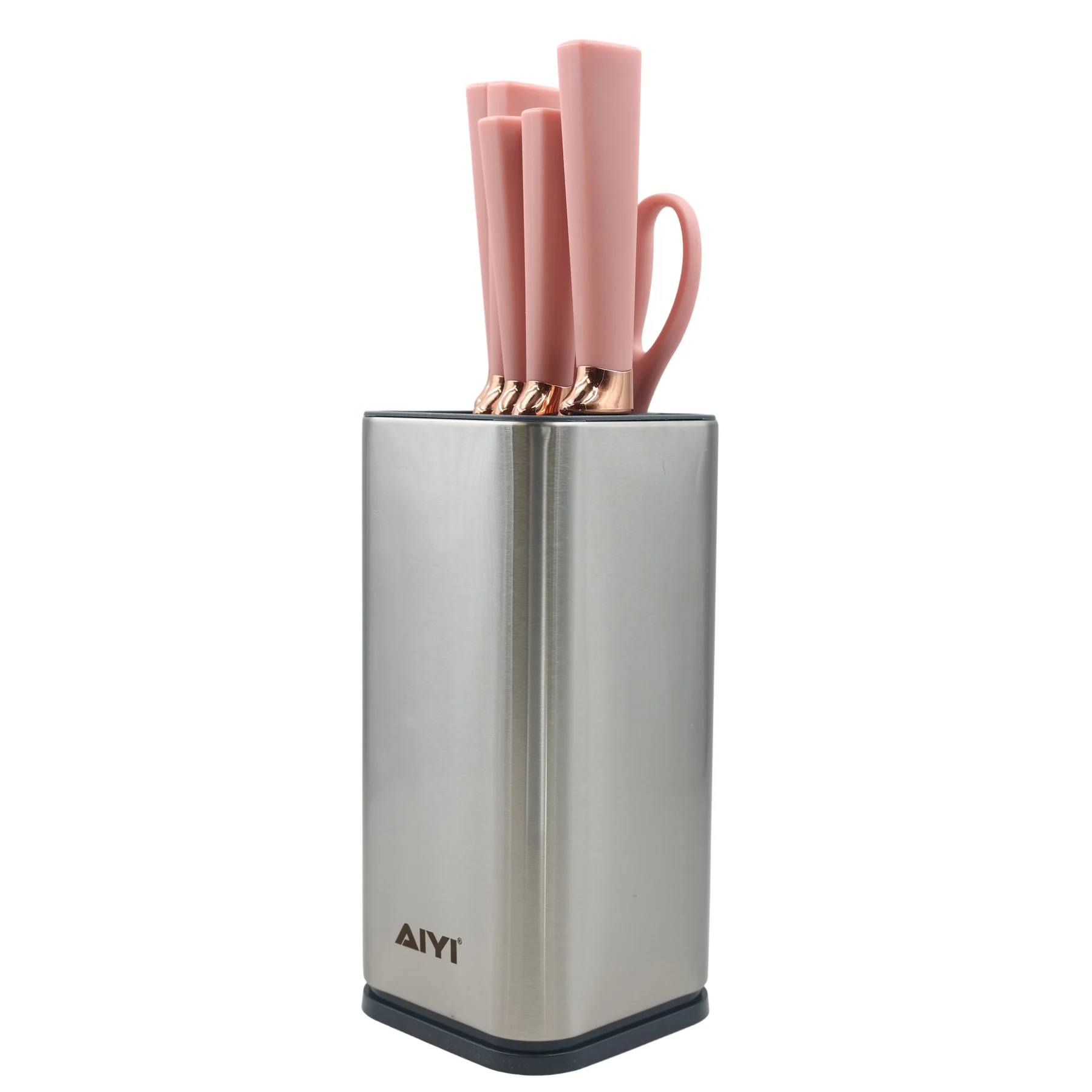 AIYI 6-Piece Premium Kitchen Knife Set with Block Pink AY097-013 - Image 4