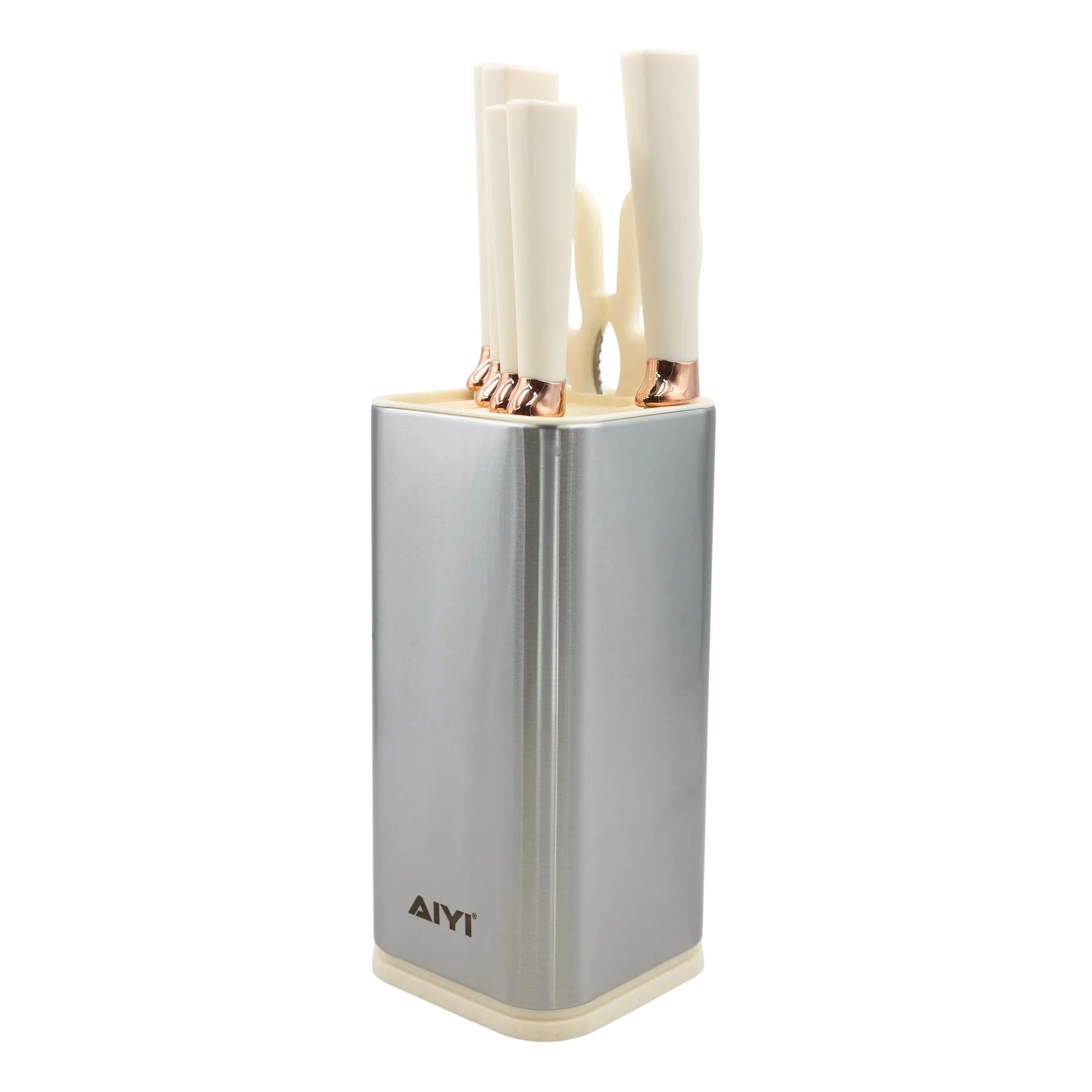 AIYI 6-Piece Premium Kitchen Knife Set with Block White AY097-013 - Image 4
