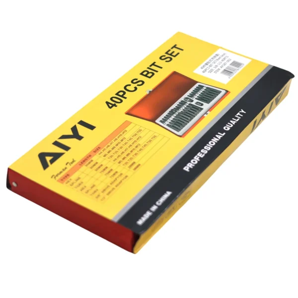 AIYI 40 Piece CR-V Torx Bit Set in Red Metal Case, Hex Spline Torx AY187-002