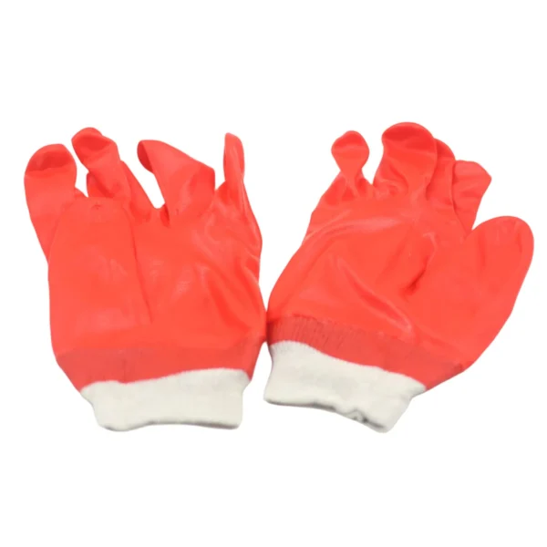 PVC gloves 60%PVC40%TC Orange&Black AY381-007/PVC