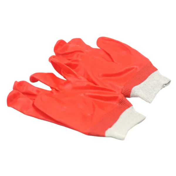 PVC gloves 60%PVC40%TC Orange&Black AY381-007/PVC