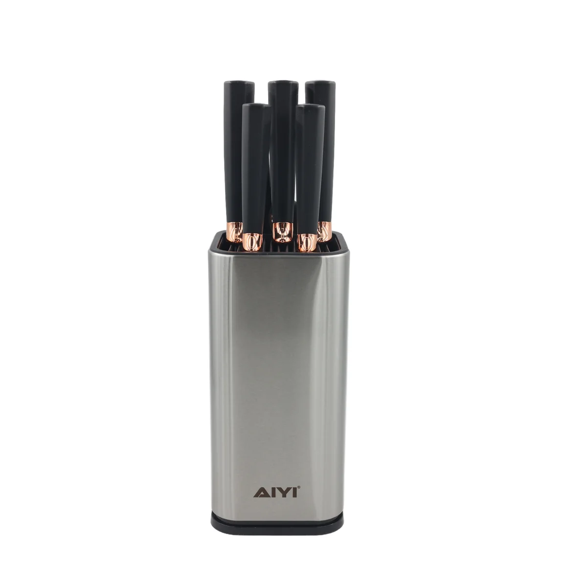 AIYI 6-Piece Premium Kitchen Knife Set with Block Black AY097-013 - Image 4