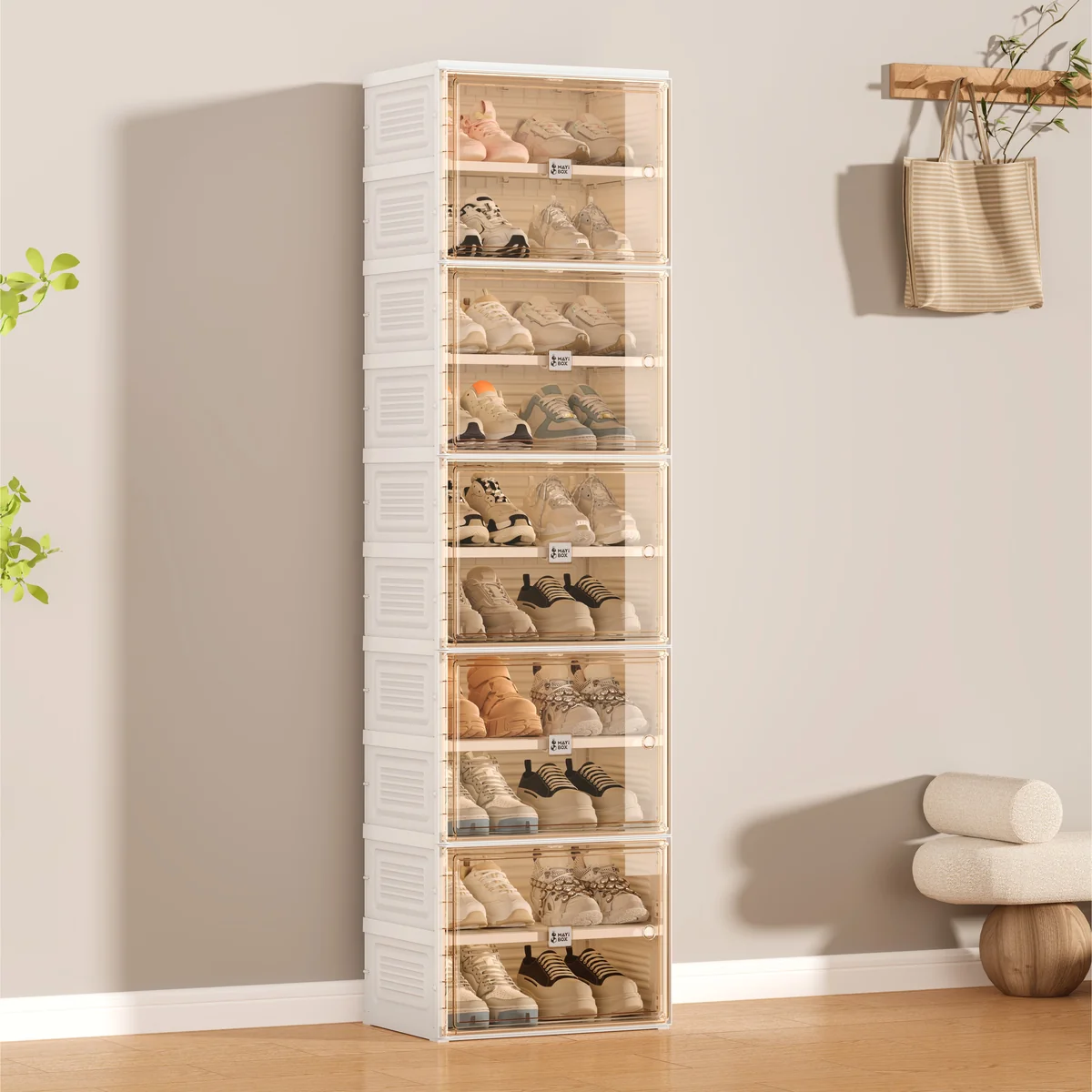 10 Layer Large Shoe Storage Cabinet with Magnetic Doors AY067-001 - Image 2