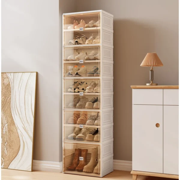 10 Layer Large Shoe Storage Cabinet with Magnetic Doors AY067-001