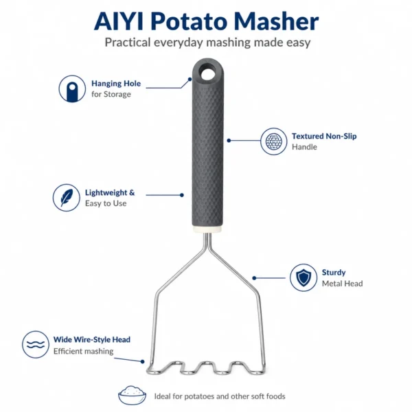 AIYI Potato Masher with Non-Slip Handle AY097-501