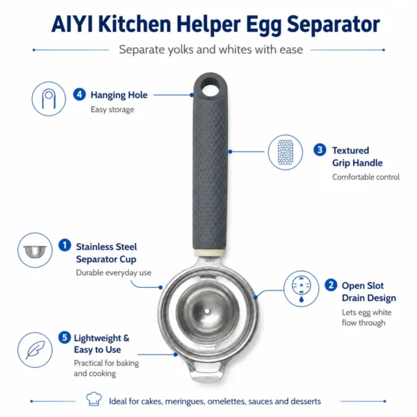 AIYI Cocktail Strainer with Non-Slip Handle AY097-503