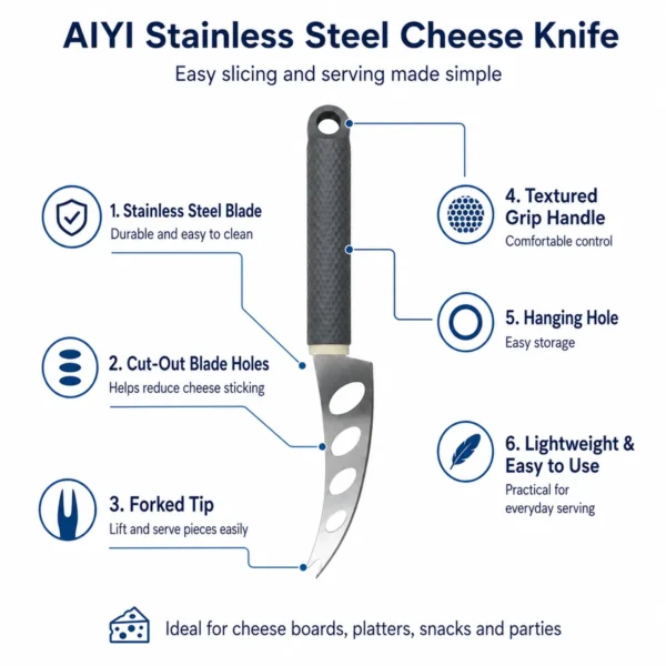AIYI Stainless Steel Cheese Knife with Non-slip Handle AY097-510