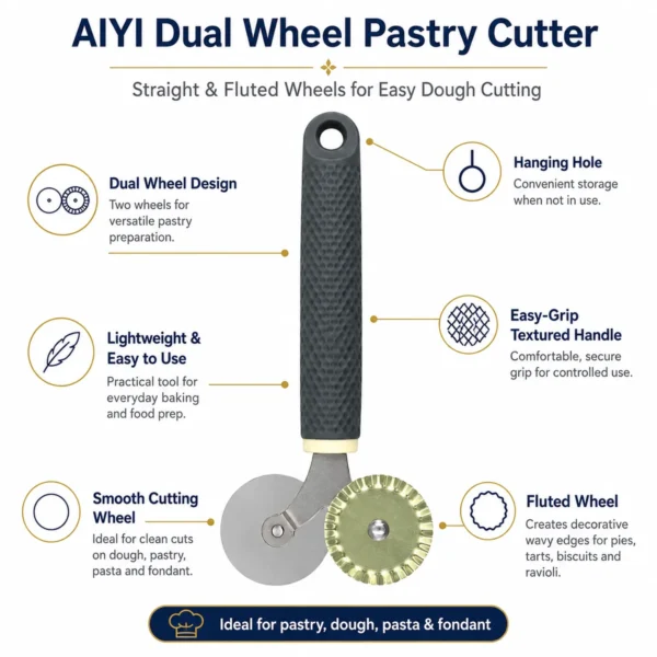 AIYI Dual Wheel Pastry Cutter AY097-519