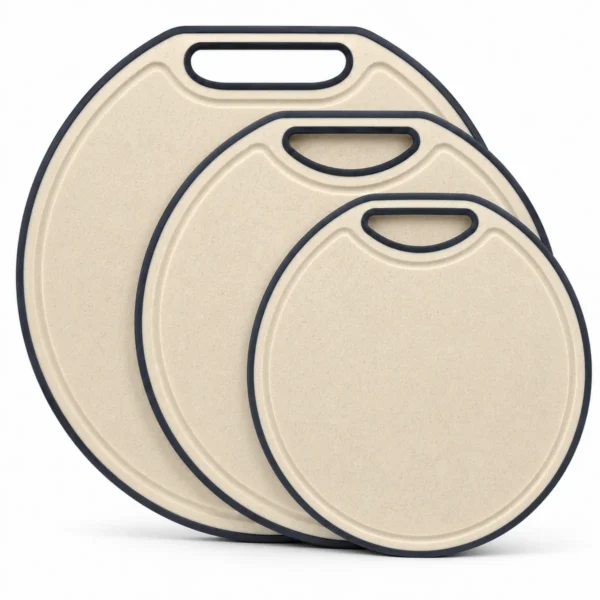AIYI 3 Piece Round Cutting Board Set with Handle 35cm AY097-612