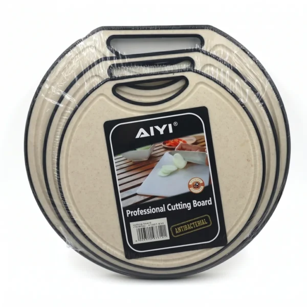 AIYI 3 Piece Round Cutting Board Set with Handle 35cm AY097-612