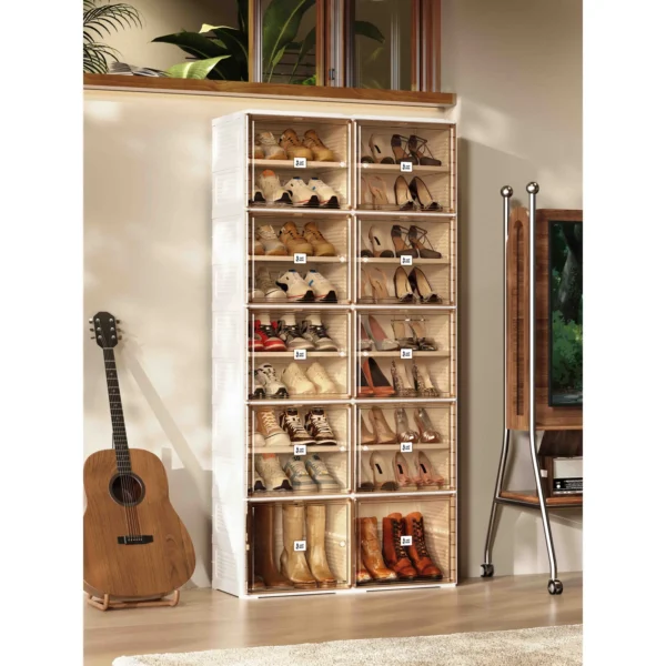 10 Layer 2 Column Large Shoe Storage Cabinet with Magnetic Doors AY067-002