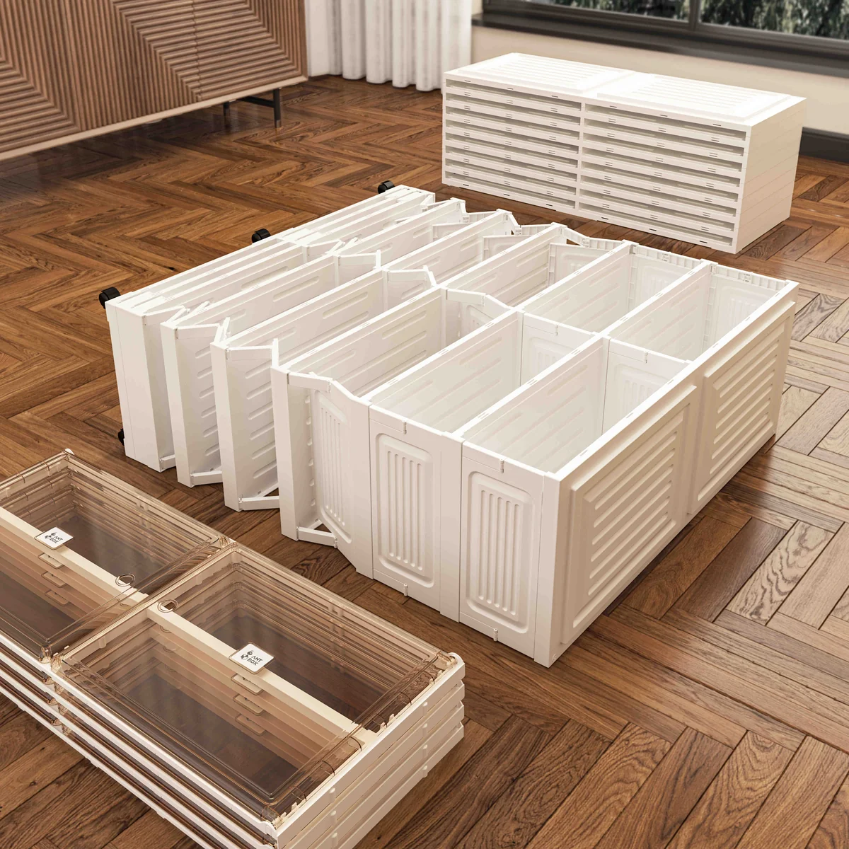 10 Layer 2 Column Large Shoe Storage Cabinet with Magnetic Doors AY067-002 - Image 5