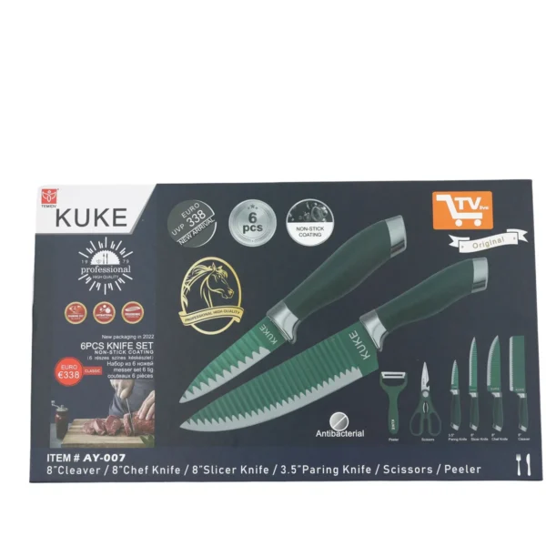 6-Piece Kitchen Knife Set with Peeler & Scissors AY097-007