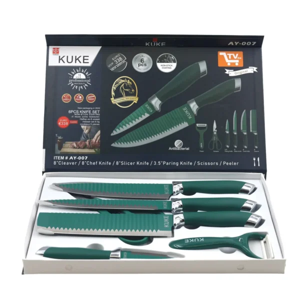 6-Piece Kitchen Knife Set with Peeler & Scissors AY097-007