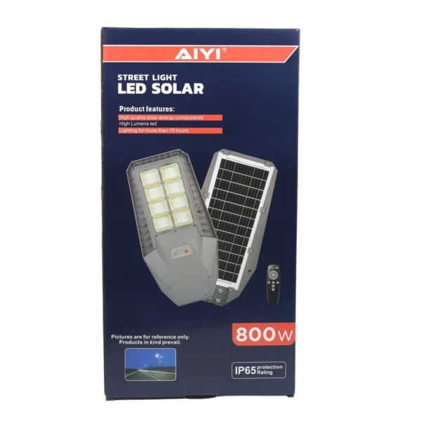 AIYI 800W Solar Street Light - Motion Sensor and Remote Control AY399-052