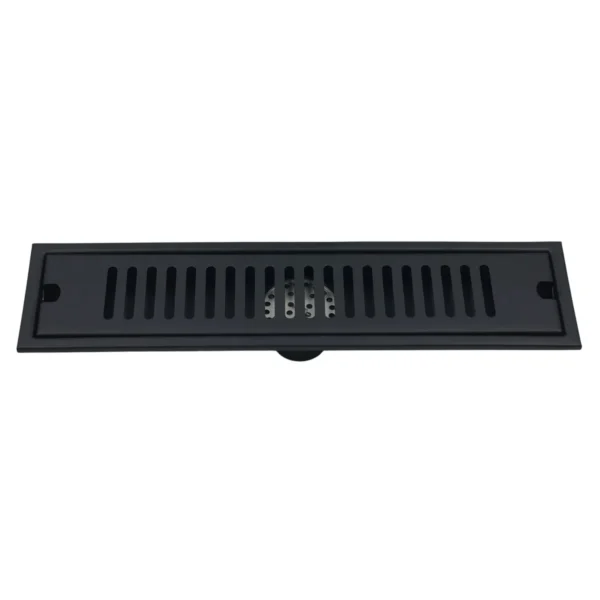 AIYI 40cm Rectangular Shower Drain - Matte Black AY406-107