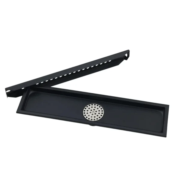 AIYI 40cm Rectangular Shower Drain - Matte Black AY406-107