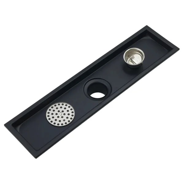 AIYI 40cm Rectangular Shower Drain - Matte Black AY406-107