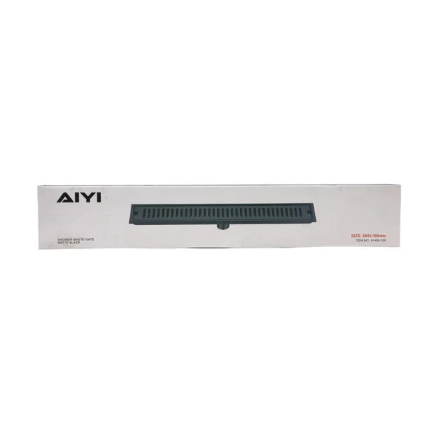 AIYI 60cm Rectangular Shower Drain - Matte Black AY406-109