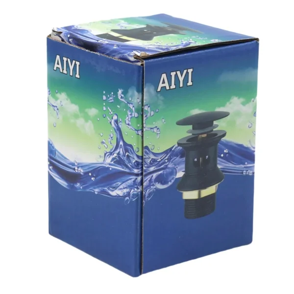 AIYI 32 mm Pop-Up Basin Waste with Overflow Hole - Matte Black AY406-110