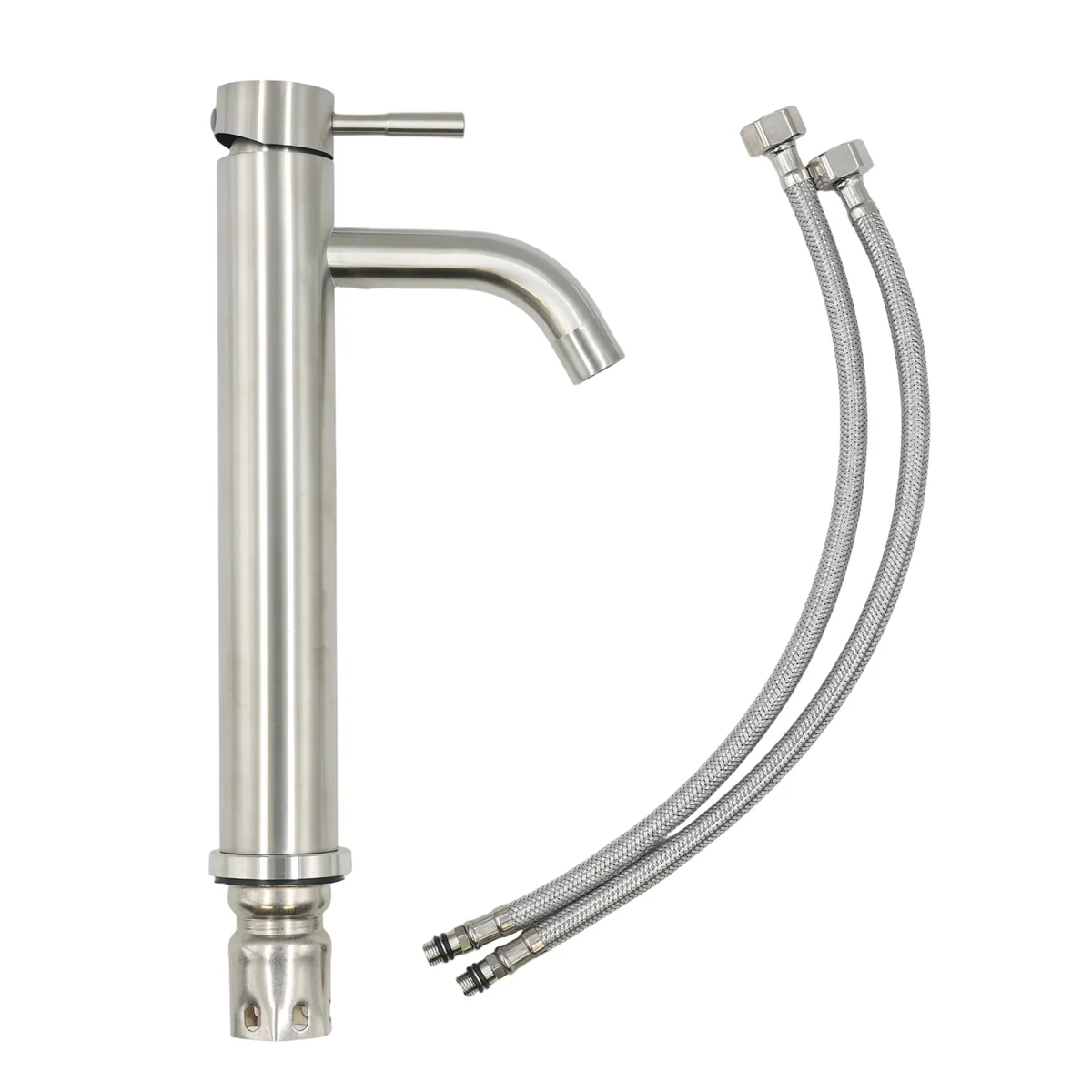 AIYI Tall Basin Mixer Tap - Brushed Stainless Steel SUS304 AY406-102 - Image 4