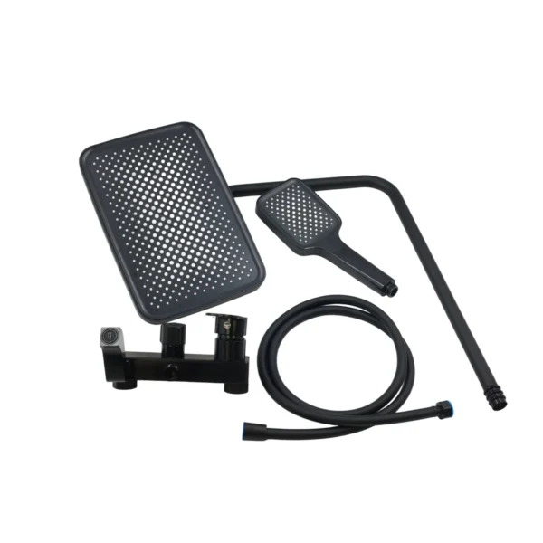 AIYI Black Shower Mixer Set with Rain Shower Head & Hand Shower AY407-087