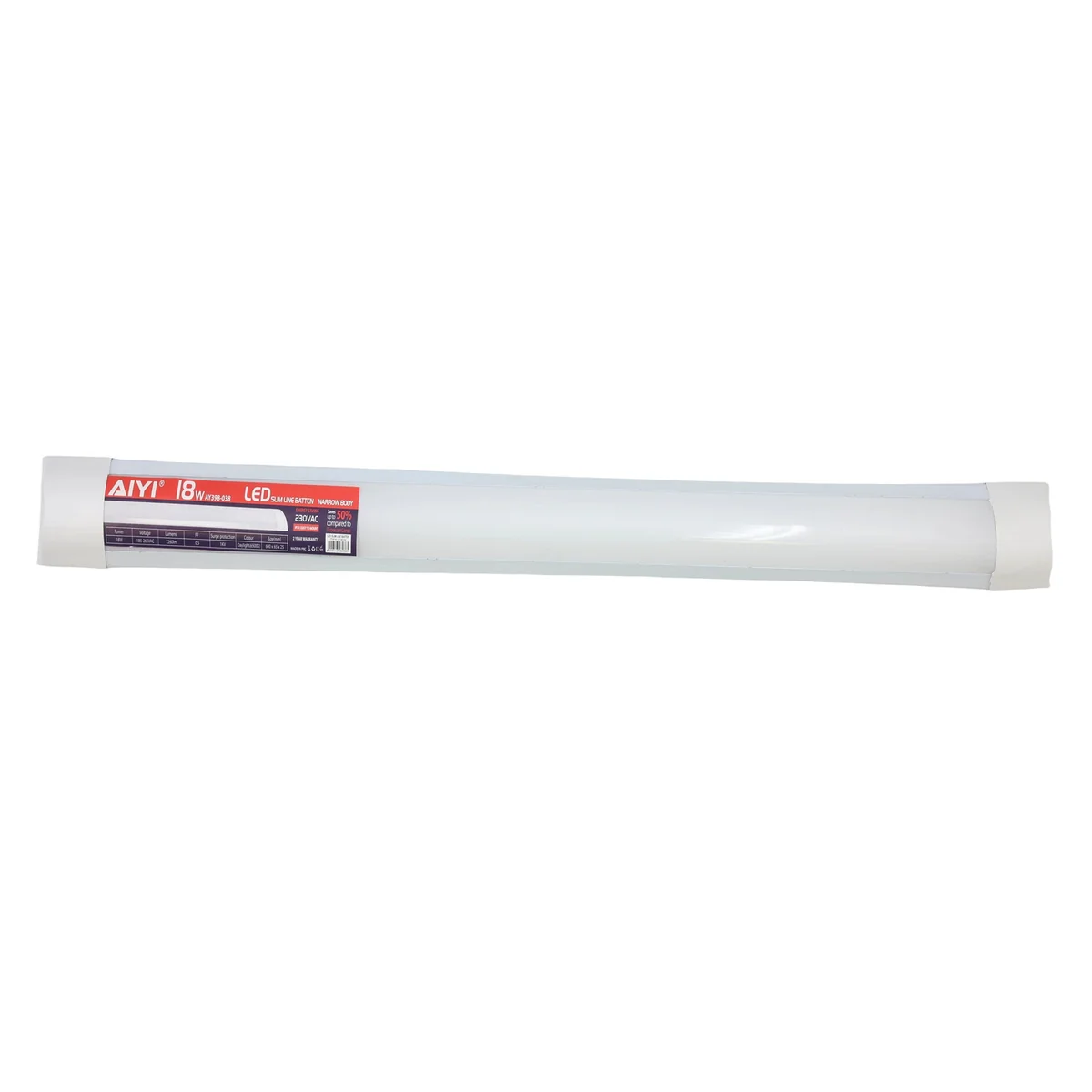 AIYI 18W 600mm 65mm LED Slimline Batten Light - AY398-038
