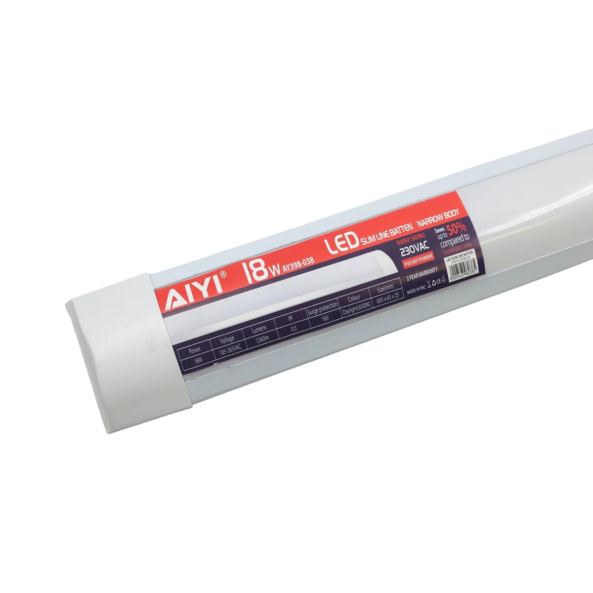 AIYI 18W 600mm 65mm LED Slimline Batten Light - AY398-038 - Image 4