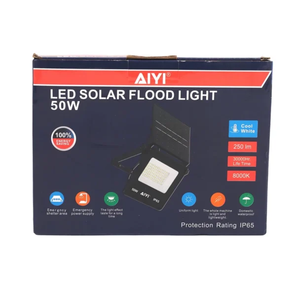 AIYI 50W Foldable Solar Flood Light With Panel 250LM IP65 Outdoor Light AY399-049