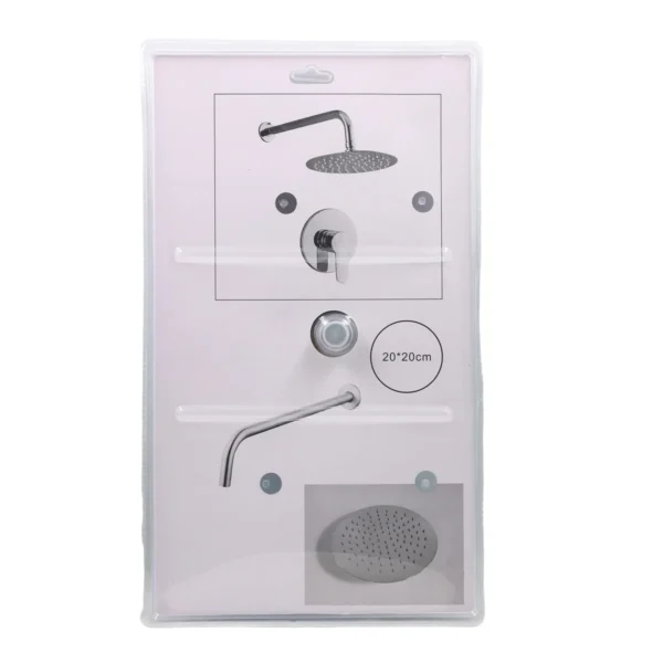 AIYI 8-Inch Round Shower Head Set - Chrome Finish AY406-099