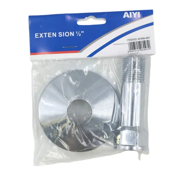 AIYI 1/2" Tap Extension with Wall Plate - Chrome Finish AY406-097