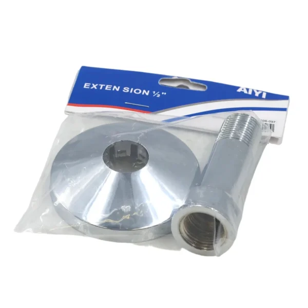 AIYI 1/2" Tap Extension with Wall Plate - Chrome Finish AY406-097