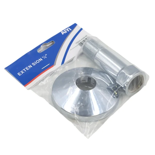 AIYI 1/2" Tap Extension with Wall Plate - Chrome Finish AY406-097