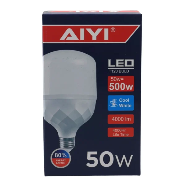 AIYI E27 LED Bulb 50W, Extra Large T120 12cm Wide, 6500K Cool White, 4000LM Lamp AY398-088