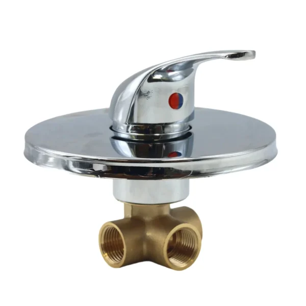 1/2" Concealed Shower Mixer - Brass Body with Chrome Control Plate AY406-001