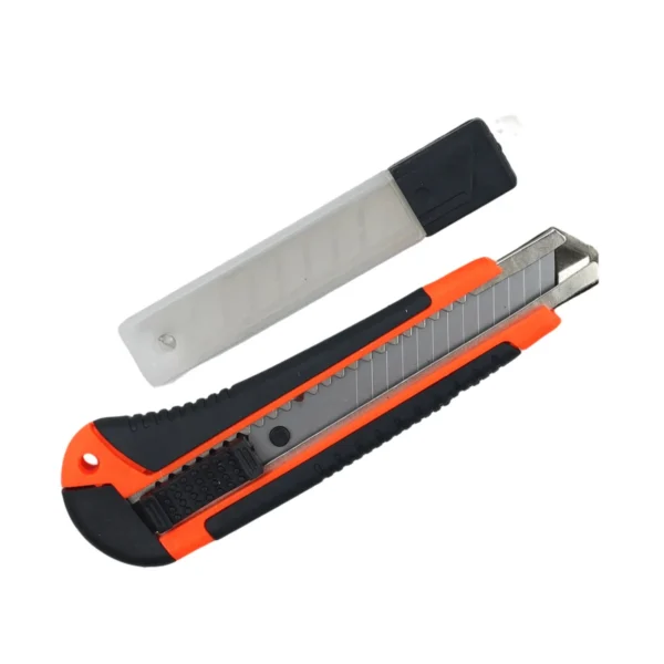 18mm Snap-Off Utility Knife with Grip Handle and Blade Storage Case AY002-029