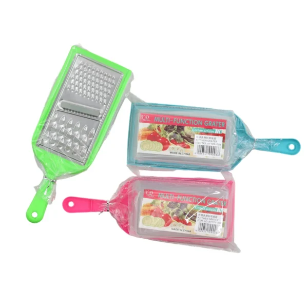 Multi-Function Hand Grater with Container - Vegetable & Cheese Slicer (Assorted Colours) AY109-008