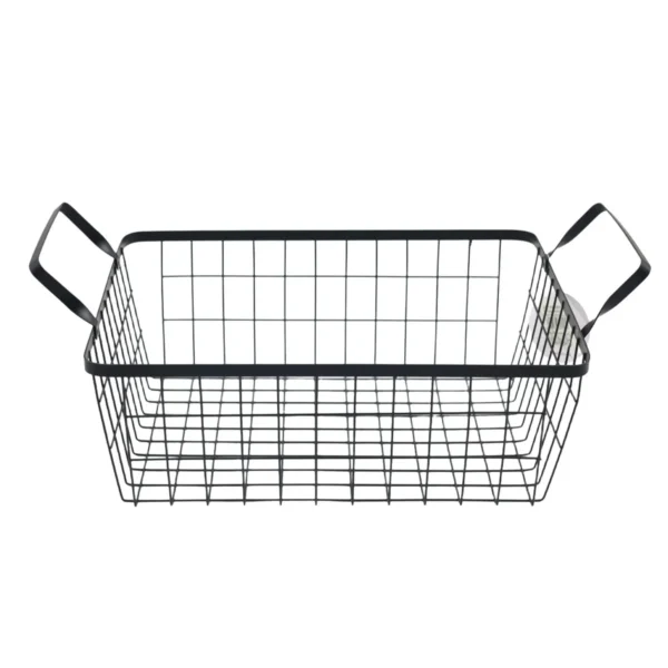 Metal Wire Storage Basket with Handles - 43x24cm Kitchen & Home Organiser AY389-025