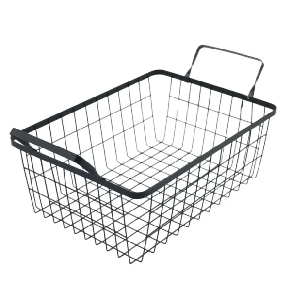 Metal Wire Storage Basket with Handles - 43x24cm Kitchen & Home Organiser AY389-025