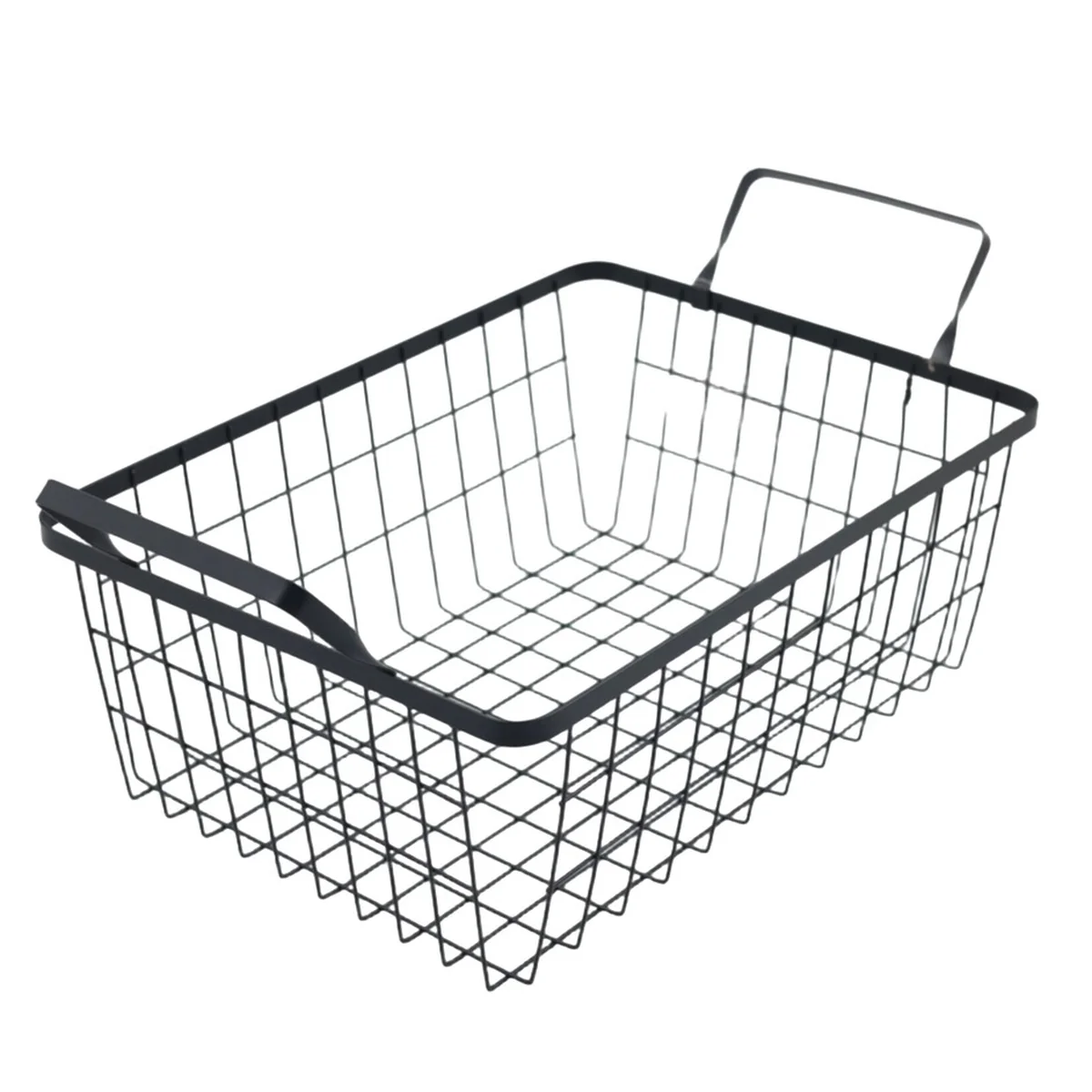Metal Wire Storage Basket with Handles - 43x24cm Kitchen & Home Organiser AY389-025 - Image 3