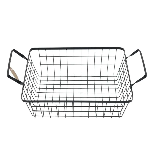 Metal Wire Storage Basket with Handles - 43x24cm Kitchen & Home Organiser AY389-025